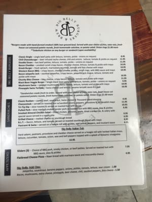 Big Belly Burgers and Brew by null