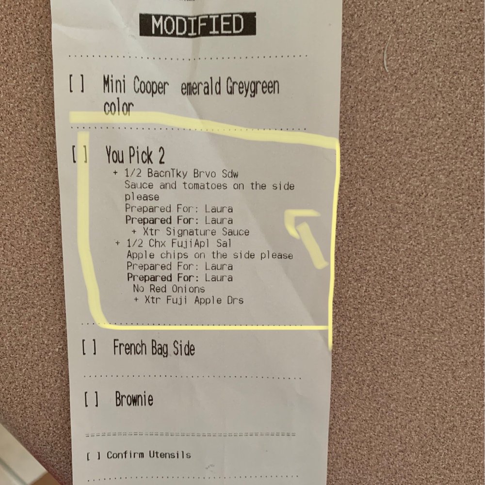 Panera Bread - Says right on my receipt I asked for it on the side - Sandwiches Near Me - Mary Esther, Florida Panera Bread - Says right on my receipt I asked for it on the side - Sandwiches Near Me - Mary Esther, Florida