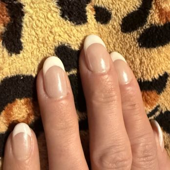 Loveland Nails & Spa - Powder dip french with chrome pearl appliqué. - Nail Salons Near Me - Omaha, Nebraska Loveland Nails & Spa - Powder dip french with chrome pearl appliqué. - Nail Salons Near Me - Omaha, Nebraska