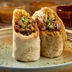 Bonanzas - Juicy grilled steak, hibachi-fried rice, and veggies wrapped tight with Bonanzas sauce--flavor-packed and perfect for on-the-go cravings!