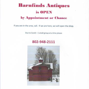 Barnfinds Antiques - WE ARE OPEN YEAR ROUND - Antiques Near Me - Orwell, Vermont