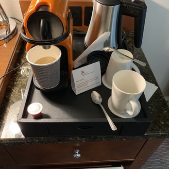 London Heathrow Marriott Hotel - Coffee and kettle set up in the room - Hotels Near Me - Hayes, XGL