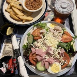 St David's North Austin Medical Center - $7 Guest Meal: Chef salad, French Fries, Pinto Beans, Brownie, and Ice Tea.