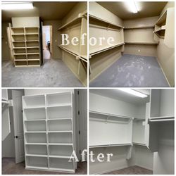 RC Roofing And Remodeling - A simple paint job completely transformed this walk in closet!