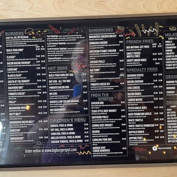 Big Burger Spot - Menu choices - Burgers Near Me - Kernersville, North Carolina Big Burger Spot - Menu choices - Burgers Near Me - Kernersville, North Carolina