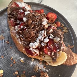 Mums - Nutella strawberry croissant. Desert for Breakfast