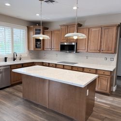 Markell Designs - Updated countertops and backsplash have brightened up our kitchen! Mark and Kelly are awesome in communication and delivery!
