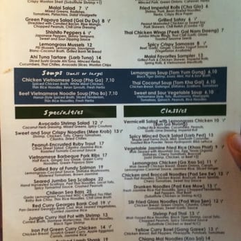 Malai Kitchen - The menu. - Thai Near Me - Dallas, Texas