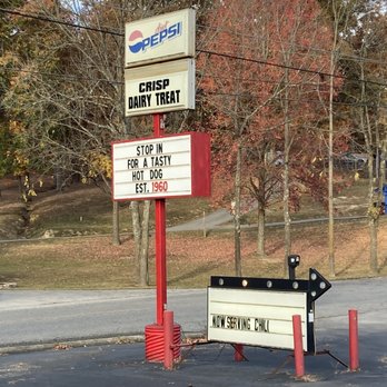 Crisp's Dairy Treat - a sign for a restaurant - Ice Cream & Frozen Yogurt Near Me - Ashland, Kentucky Crisp's Dairy Treat - a sign for a restaurant - Ice Cream & Frozen Yogurt Near Me - Ashland, Kentucky