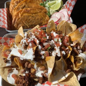 Viva Vegan - Crunchy Birria Tacos and Loaded Al Pastor Nachos. Everything was fantastic! - Vegan Near Me - Colton, California Viva Vegan - Crunchy Birria Tacos and Loaded Al Pastor Nachos. Everything was fantastic! - Vegan Near Me - Colton, California