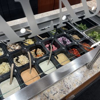 Mountain Mike's Pizza - Super clean salad bar with delicious and fresh looking goodies! - Pizza Near Me - Alameda, California Mountain Mike's Pizza - Super clean salad bar with delicious and fresh looking goodies! - Pizza Near Me - Alameda, California