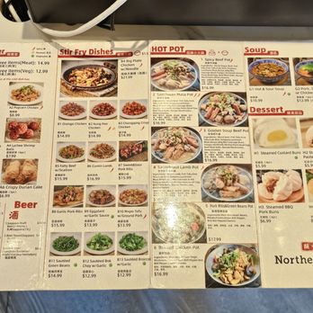 Northern Cafe - Menu (1 of 2). 11/16/2024 - Chinese Near Me - Irvine, California