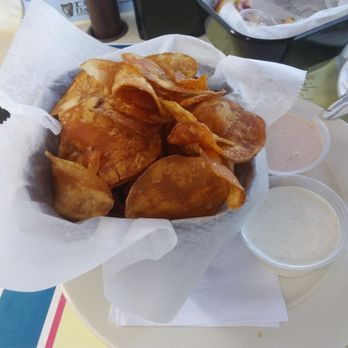The Harp - House chips and "dip" aka salad dressing - Irish Near Me - Cleveland, Ohio The Harp - House chips and "dip" aka salad dressing - Irish Near Me - Cleveland, Ohio