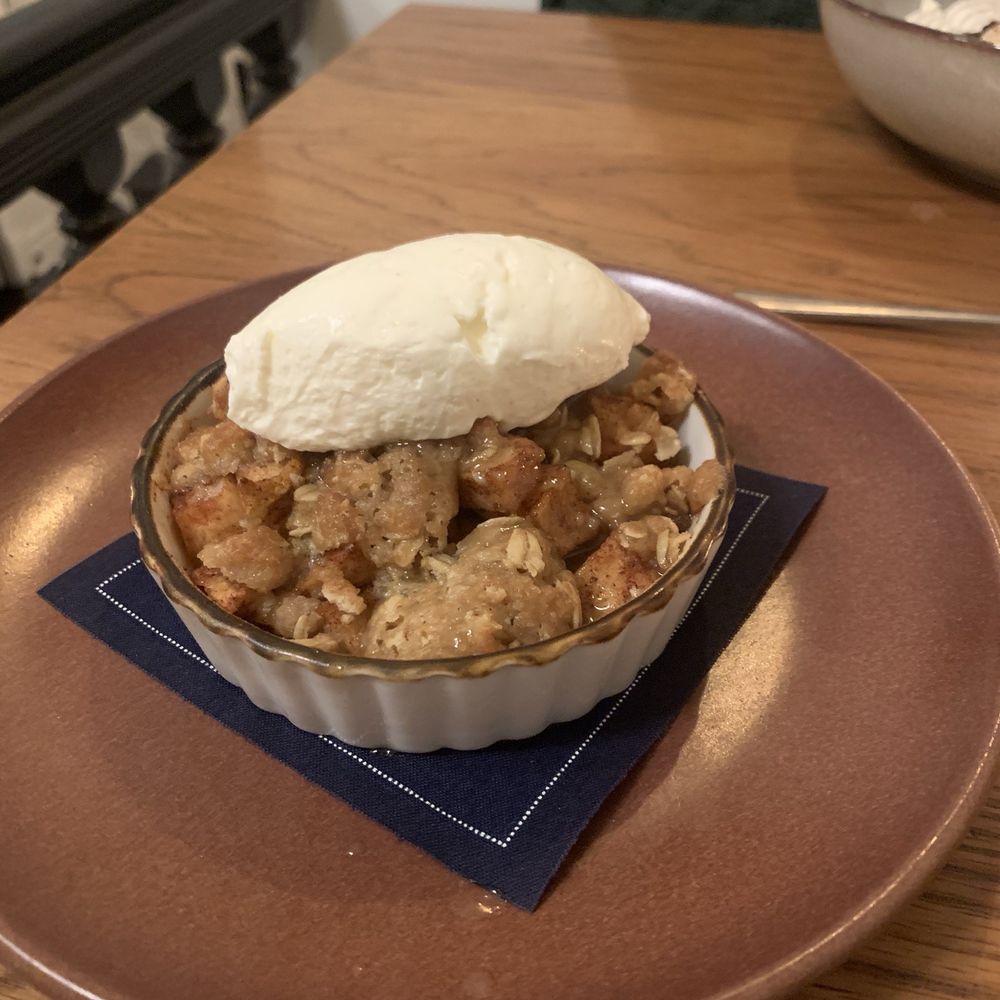 Common Thread Savannah - Our dessert Apple Crisp - New American Near Me - Savannah, Georgia Common Thread Savannah - Our dessert Apple Crisp - New American Near Me - Savannah, Georgia
