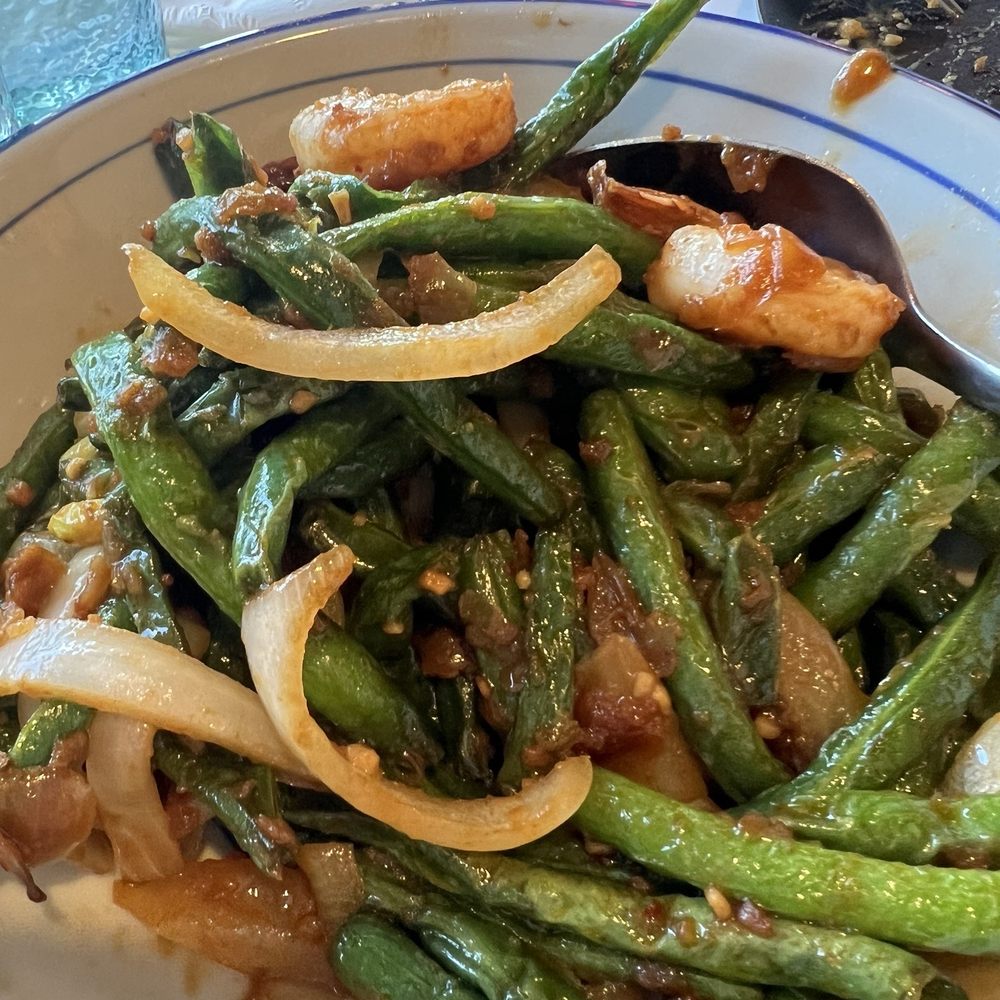 Malay Satay Hut - Green beans with shrimp- was average - Malaysian Near Me - Bellevue, Washington Malay Satay Hut - Green beans with shrimp- was average - Malaysian Near Me - Bellevue, Washington