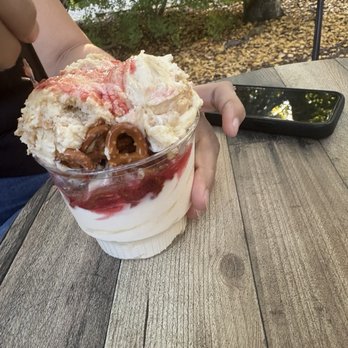 The Legendary Neff Haus Ice Cream - Strawberry Pretzel Cloud - Ice Cream & Frozen Yogurt Near Me - Harmony, Pennsylvania The Legendary Neff Haus Ice Cream - Strawberry Pretzel Cloud - Ice Cream & Frozen Yogurt Near Me - Harmony, Pennsylvania