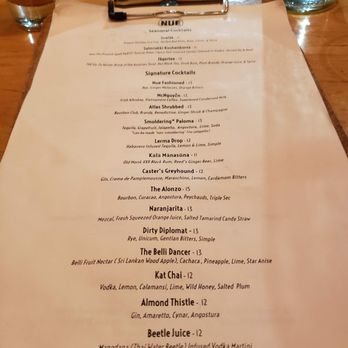 Nue - Drink menu - Tapas/Small Plates Near Me - Seattle, Washington Nue - Drink menu - Tapas/Small Plates Near Me - Seattle, Washington