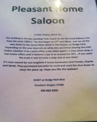 Menu photo 4 Pleasant Home Saloon Gresham, OR Menu photo 4 Pleasant Home Saloon Gresham, OR