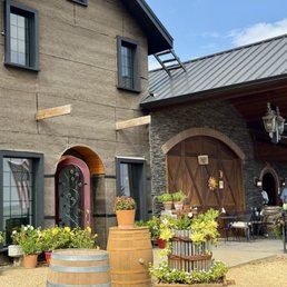 Exterior outside entrance of Fergedaboudit Vineyard & Winery - Hanover, Illinois Exterior outside entrance of Fergedaboudit Vineyard & Winery - Hanover, Illinois