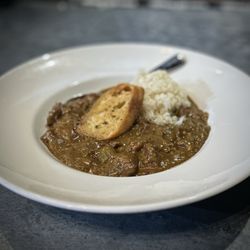 Sweet Georgia's Juke Joint - Signature Seafood Gumbo- woulda been waaay better if it was warm!