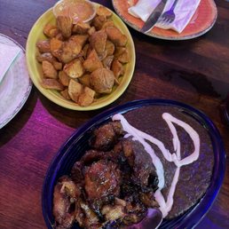 Papas bravas and Platanos Maduros Papas bravas and Platanos Maduros