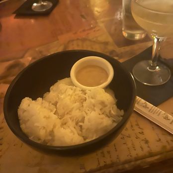 Verlaine - Coconut Rice with peanut sauce - Cocktail Bars Near Me - New York, New York Verlaine - Coconut Rice with peanut sauce - Cocktail Bars Near Me - New York, New York