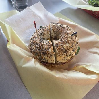 Blues Cafe - Popeye with a crunch bagel - Coffee & Tea Near Me - Patterson, California