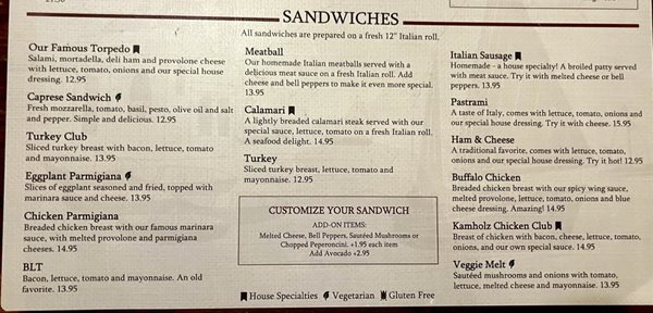 Menu photo 6 Marechiaro's Italian Restaurant El Cajon, CA