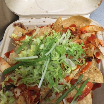 KoKyu - Kimchi Nachos (pre adding sour cream and cheese) - Barbeque Near Me - Durham, North Carolina KoKyu - Kimchi Nachos (pre adding sour cream and cheese) - Barbeque Near Me - Durham, North Carolina