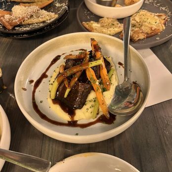 The Norbert - Short ribs and string beans, carrots and creamy mashed potatoes. - Tapas/Small Plates Near Me - West Bend, Wisconsin