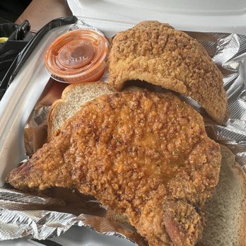 Hot Rod's Kountry Kitchen - One pork chop & one catfish. Perfection - Southern Near Me - Petersburg, Virginia Hot Rod's Kountry Kitchen - One pork chop & one catfish. Perfection - Southern Near Me - Petersburg, Virginia