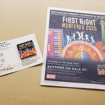 First Night Monterey - 2025-2026 event button and program - Festivals Near Me - Monterey, California