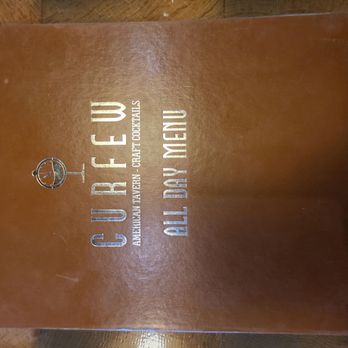 Curfew - Menu cover - New American Near Me - Memphis, Tennessee