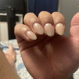 The one the nail tech said it was fine. Waste of your money on this place The one the nail tech said it was fine. Waste of your money on this place