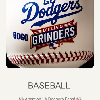 D'Elia's Grinders - Best marketing ploy in 2024! Dodgers won too soon! - Sandwiches Near Me - Riverside, California D'Elia's Grinders - Best marketing ploy in 2024! Dodgers won too soon! - Sandwiches Near Me - Riverside, California