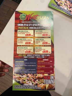 Menu photo 7 Halal West Pizza Carmichael, CA
