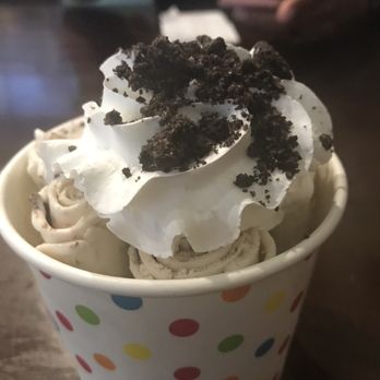 Bull Hibachi Express - Rolled ice cream (vanilla with Nutella mix-in, topped with Oreos and whipped cream) - Japanese Near Me - Lagrange, Georgia