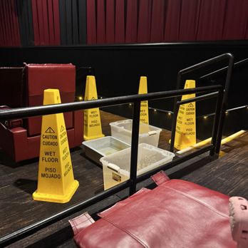 AMC Lakeline 9 - This was the view from our seats. Caution cones surrounding buckets catching yellowish ceiling drips and the sour smell that came with them. - Cinema Near Me - Cedar Park, Texas AMC Lakeline 9 - This was the view from our seats. Caution cones surrounding buckets catching yellowish ceiling drips and the sour smell that came with them. - Cinema Near Me - Cedar Park, Texas