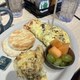 Double Decker omlette with Hash Brown Casserole