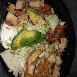 A sad double chicken bowl, minus the double chicken