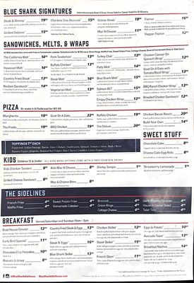 Menu photo 2 Blue Shark Ale House Urbandale, IA