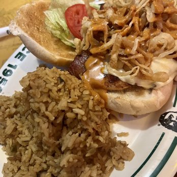 Flanigan's - Cajun chicken stack sandwich - Seafood Near Me - Stuart, Florida