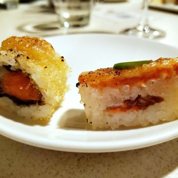 Minami - Champagne Roll + Salmon Oshi - Japanese Near Me - Vancouver, British Columbia