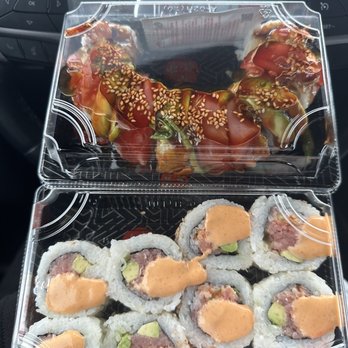 Red dragon(top) spicy tuna(bottom)