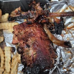 Burnt baby back ribs. Burnt baby back ribs.
