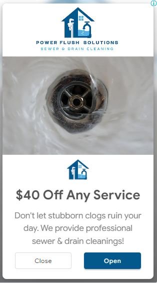 Slide of Power Flush Solutions Sewer & Drain