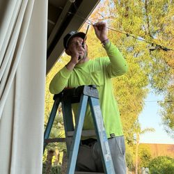 Affordable Electrical Services - I snapped this as he was installing beautiful outdoor lights for us.