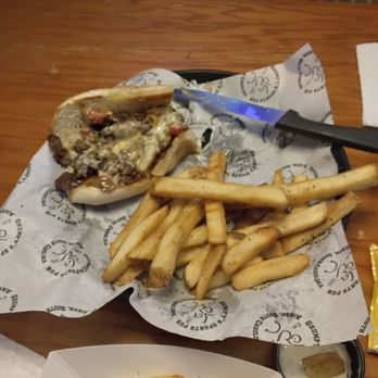 Grumpy's Sports Pub - Philly Cheese Steak.... 2 Thumbs Up. Waitresses Allie was so Sweet - Sports Bars Near Me - Aiken, South Carolina