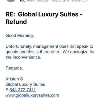 Global Luxury Suites - Email from customer service - Vacation Rentals Near Me - Jersey City, New Jersey Global Luxury Suites - Email from customer service - Vacation Rentals Near Me - Jersey City, New Jersey