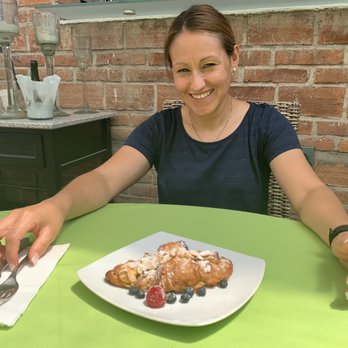 Oui Oui - Wife enjoying a great Almond Croissant!! - French Near Me - Ajijic, JAL Oui Oui - Wife enjoying a great Almond Croissant!! - French Near Me - Ajijic, JAL